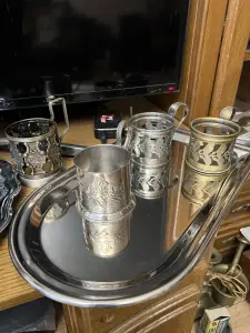 Самовар комбинированный . Подстаканник