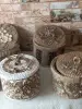 Шкатулка круглая из джута