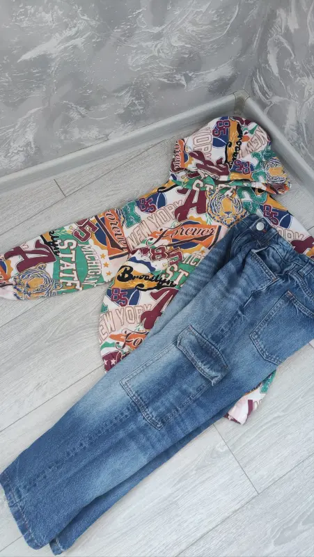 Джинсы H&M / Худи Next