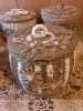 Шкатулка круглая из джута
