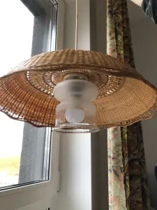 Люстра с Абажуром из Соломки