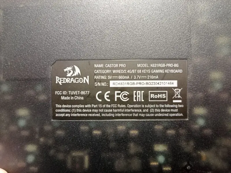Клавиатура Redragon Castor Pro (а.43-053723)