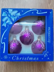 Игрушки шары елочные стеклянные