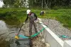 Чистка пруда и водоема. Откачка воды бассейн яма