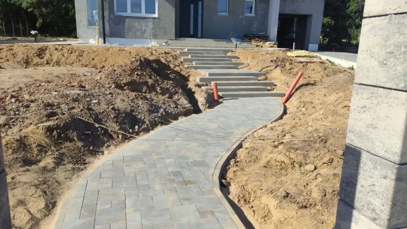 Укладка тротуарной плитки