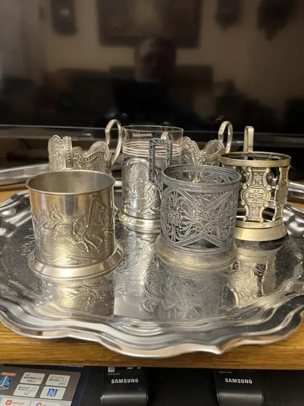 Самовар комбинированный . Подстаканник