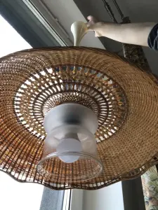 Люстра с Абажуром из Соломки