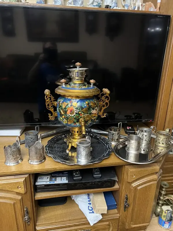 Самовар комбинированный . Подстаканник