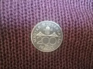 серебряная монета Венгрии 1992 г 200 форинтов