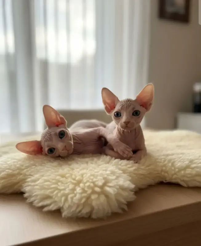 Котята Канадский сфинкс Бамбини Лонг Белоснежные