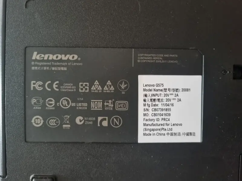 Ноутбук Lenovo G575