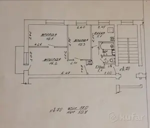 Продам 2/3 доли в  3х ком. кв. или всю г. Щучин
