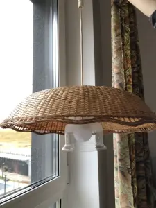 Люстра с Абажуром из Соломки