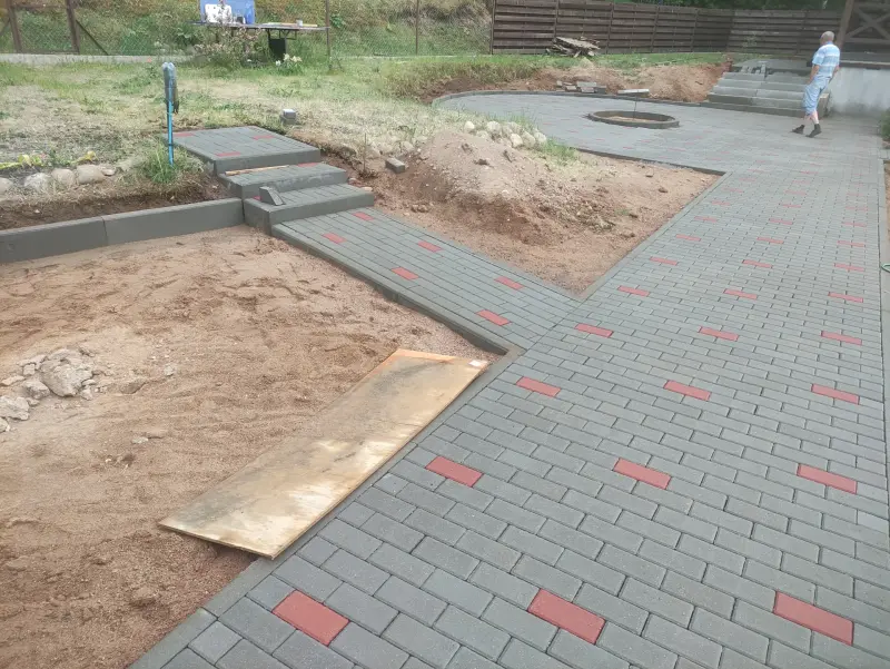 Укладка тротуарной плитки