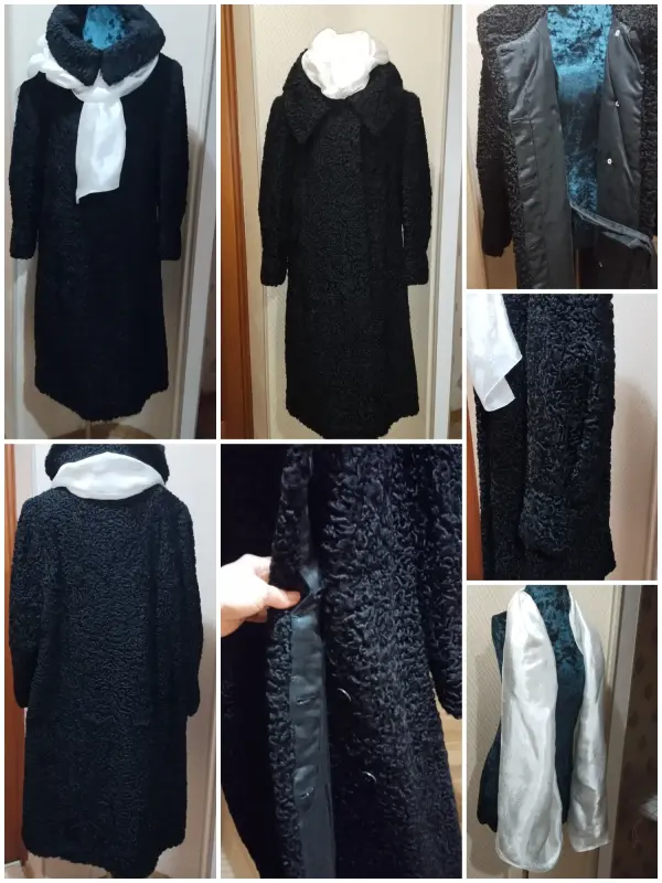 Шуба натур.мех каракуль р-р 46-48+Подарок