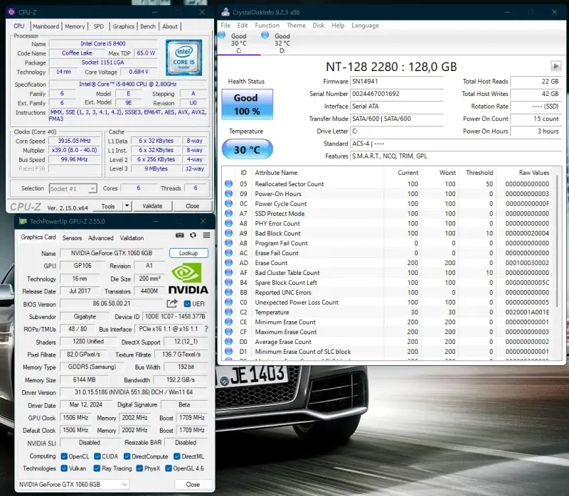 PC игровой компьютер i5 8400/RAM 16GB/1Tb/SSD/GTX 1060 6Gb
