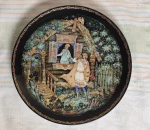 Тарелка «Песнь Леля» Холуйской лаковой миниатюры