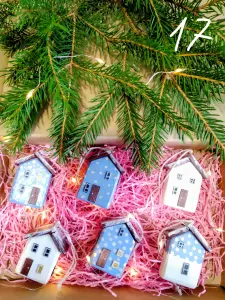 Новогодний декор, домики на елку ручной работы