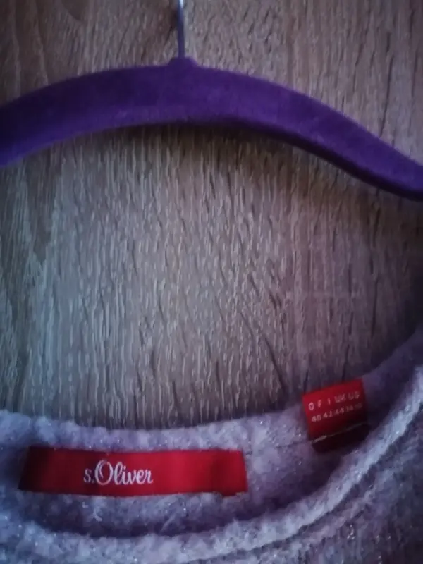 Розовый шерстяной джемпер с люрексом