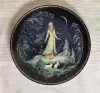Тарелка Снегурочка» Холуйской лаковой миниатюры