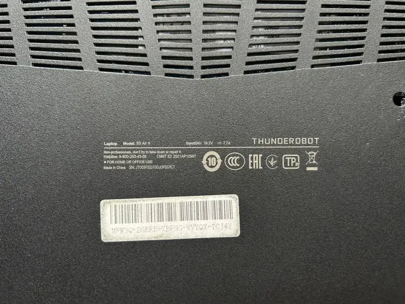 Игровой ноутбук Thunderobot 911 Air X