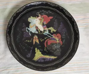 Тарелка Руслан и Людмила, подарочная, коллекционная, декоративная, винтажная