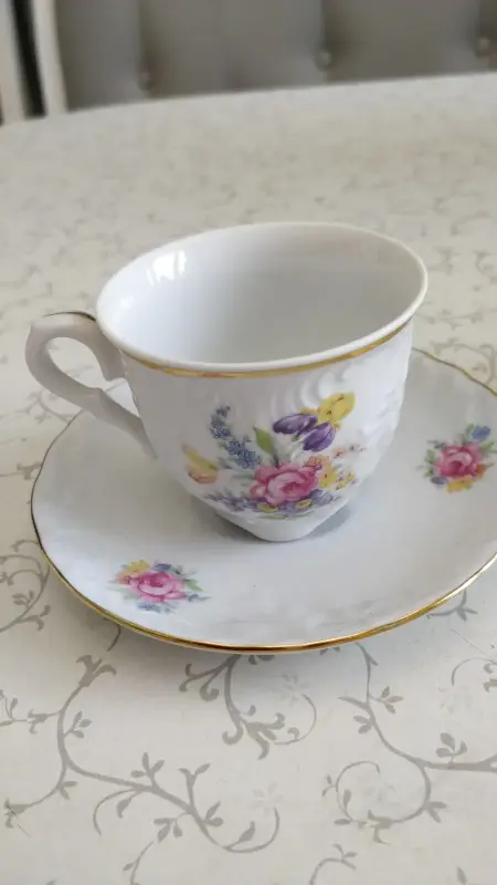 Польский фарфор: 2 кофейные пары