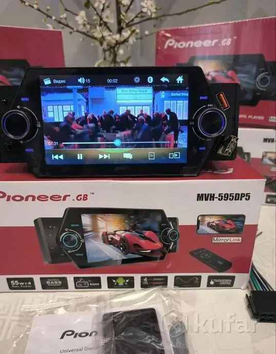Автомагнитола 1 din экран 5" Pioneer блютуз