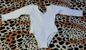 Купальник белый для танцев-спорта на девочку 5-7лет, б.у