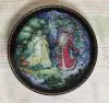 Тарелка Снегурочка и её родители Холуйской лаковой миниатюры
