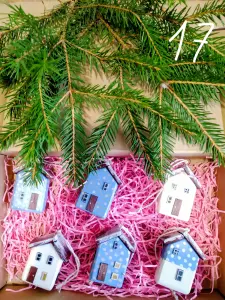 Новогодний декор, домики на елку ручной работы