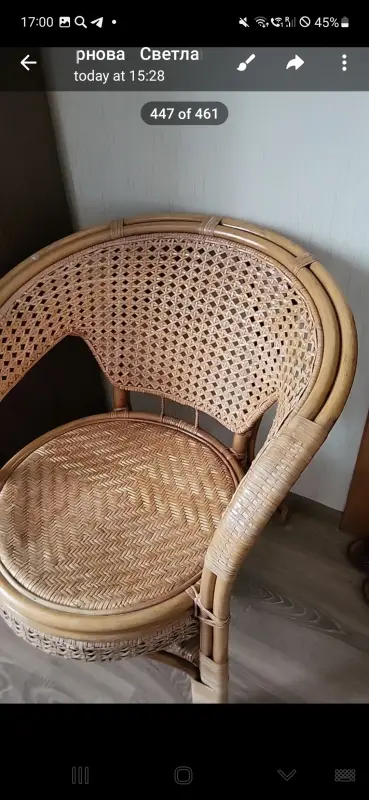 Набор плетёной мебели