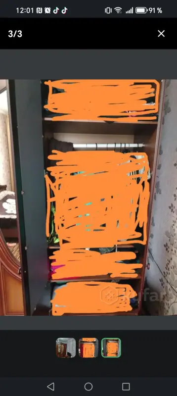 Шкаф, трехстворчатый