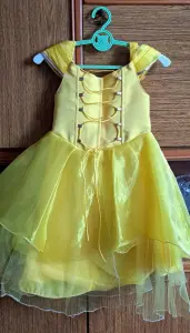 Платье с корсетом желтое-лимонное на 4-6лет (р.98-122), б.у