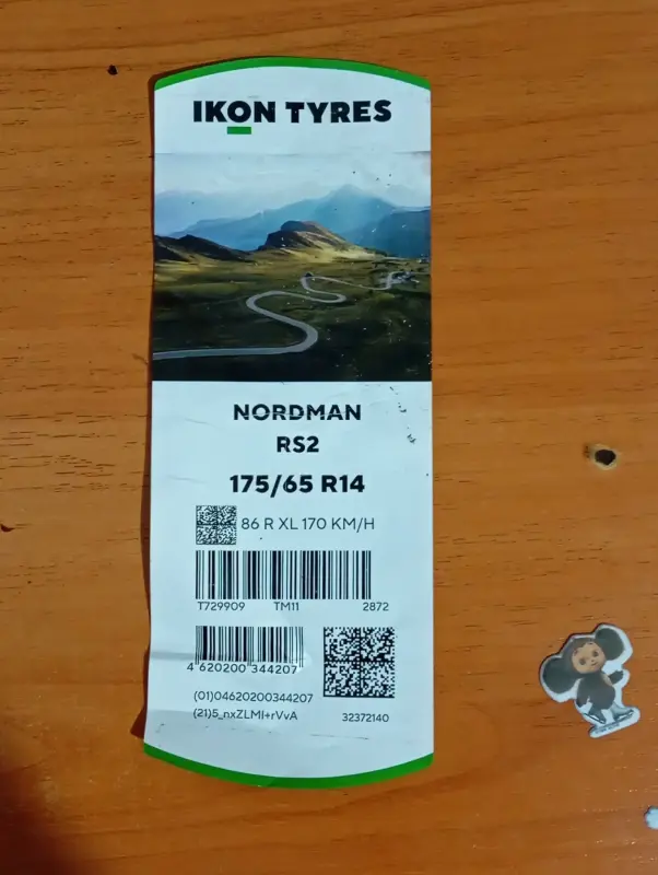 Пара шин Ikon Tyres (Nokian) Nnordman RS2 2024 года 175/65/14''