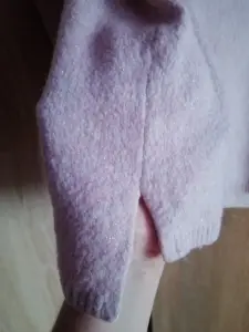 Розовый шерстяной джемпер с люрексом