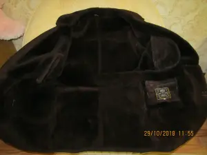 Дубленка мужская натуральная, цвет темно-коричневый, размер 54-56, рост 182