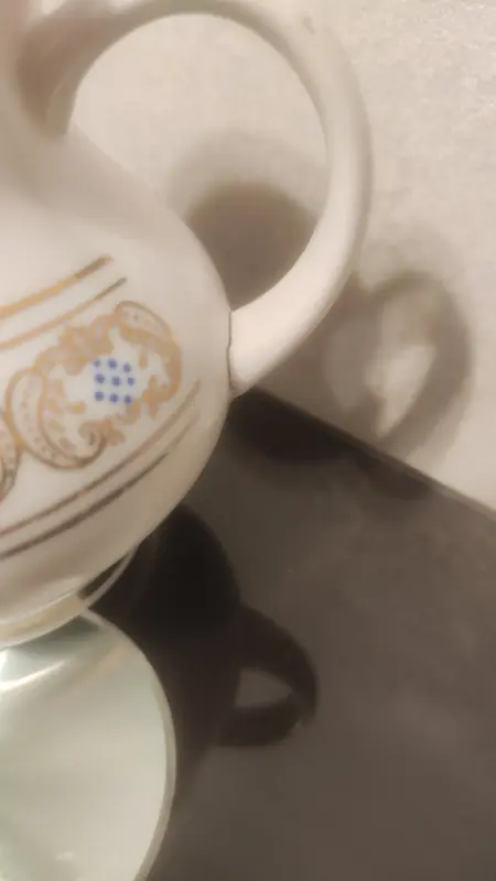 Сливочник фарфоровый, позолота, винтаж, молочник , довбыш, ссср