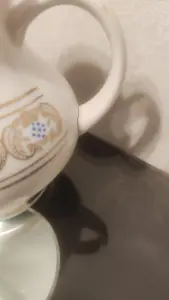 Сливочник фарфоровый, позолота, винтаж, молочник , довбыш, ссср