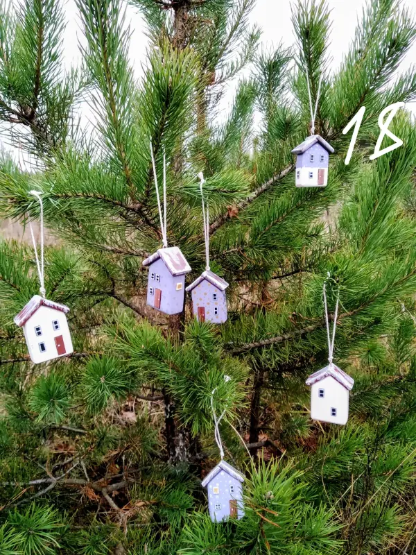 Новогодний декор, домики ручной работы