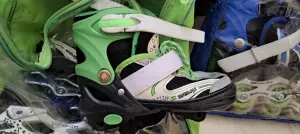 Ролики сине-зеленые, р.27-30, б.у-2комплекта (на з/ч один)