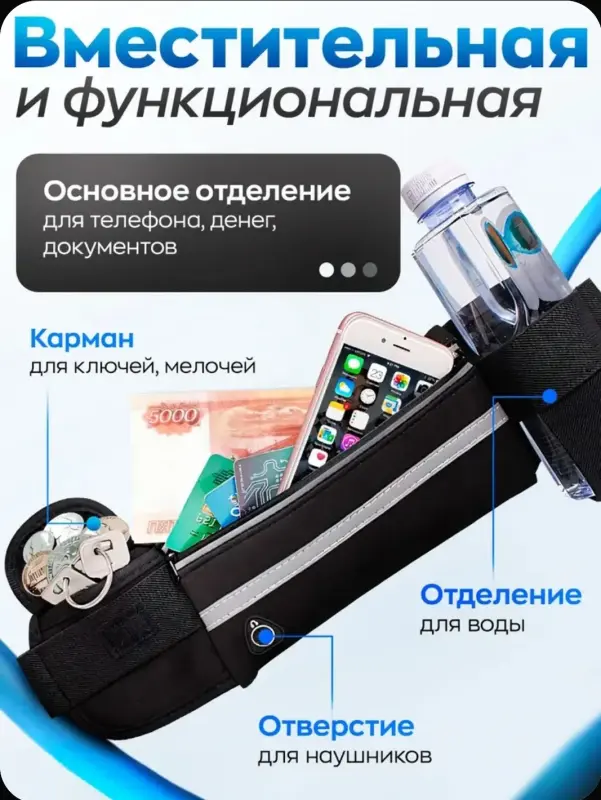 Сумка для телефона и документов универсальная