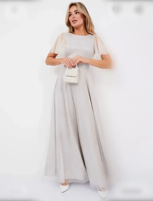 Платье нарядное вечернее с блестками в пол