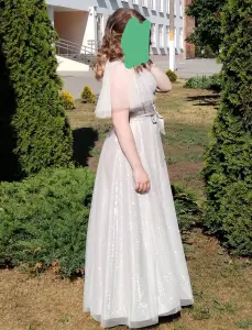 Платье нарядное вечернее с блестками в пол