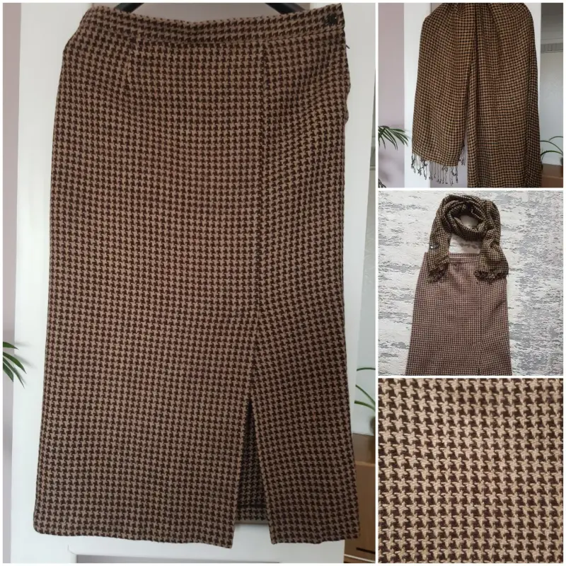 осенне-зимний комплект: юбка+шарф.