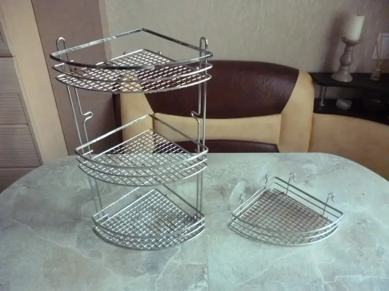 Угловые полки для ванной комнаты