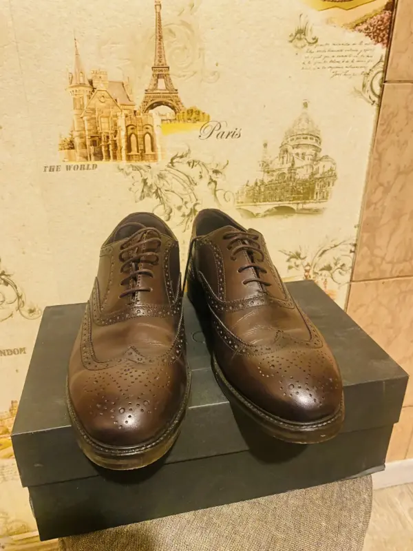 Туфли ZARA MAN размер 43, длина по стопе 275-280 мм, цвет коричневый.