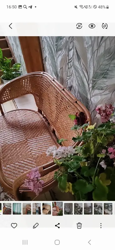 Набор плетёной мебели