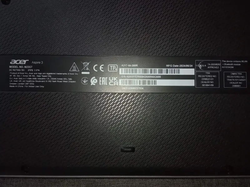 Продам ноутбук Acer Aspire 3 A317-54-388R