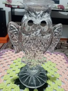 Подсвечник сова (хрусталь)